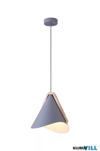 RÁBALUX 6649 Neva,bel.függ,E27 1xMAX60W,fém+fa,szürke