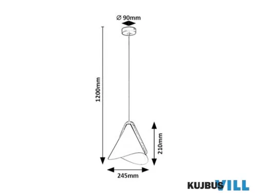 RÁBALUX 6649 Neva,bel.függ,E27 1xMAX60W,fém+fa,szürke