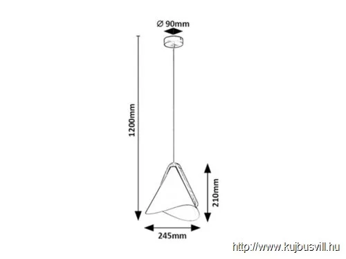 RÁBALUX 6650 Neva,bel.függ,E27 1xMAX60W fém+fa,fekete