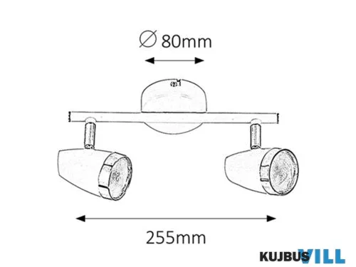 RÁBALUX 6667 Karen 2-es spot LED 2x4W fehér/króm