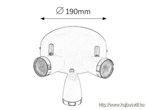 RÁBALUX 6668 Karen 3-as spot LED 3x4W fehér/króm