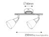 RÁBALUX 6768 Nicolette 2-es szpot E14 2x40W króm/feh