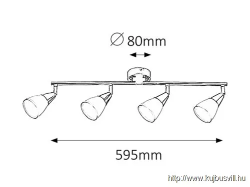 RÁBALUX 6770 Nicolette 4-es szpot E14 4x40W króm/feh
