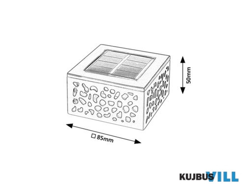 RÁBALUX 7032 Medulin,kül.szolár, LED0,5W, fekete,H5cm