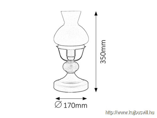 RÁBALUX 7072 Petronel asztalilámpa E27,60W mattfekete