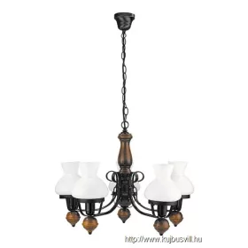 RÁBALUX 7079 Petronel 5ágú csillár E27, 5x60W, fekete