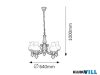 RÁBALUX 7079 Petronel 5ágú csillár E27, 5x60W, fekete