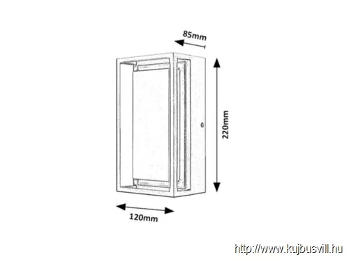RÁBALUX 7109 Mendoza,kül.fali,LED 6,5W,téglatestH22cm