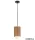 RÁBALUX 72420 Noxelle,függ.G9 1x5W, D13cm,fekete+tölgy