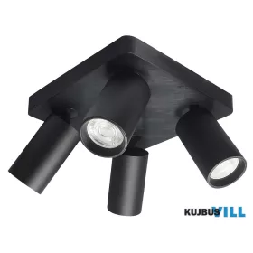 RÁBALUX 73084 Yorli,belt.szpot,GU10 4x7W,22x22cm, fek.