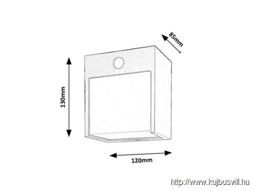 RÁBALUX 7479 Balimo,kül.fali,mozg.érz.fehér, LED 12W