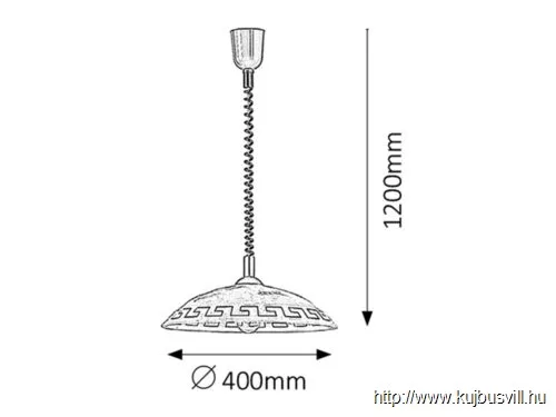 RÁBALUX 7640 Etrusco függ D40 E27 60W rolly bronz