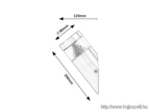 RÁBALUX 7826 Lisbon,kül.fali,ferde,LED7W,560lm,4000K