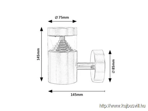 RÁBALUX 7827 Lisbon,kül.fali,LED 7W,560lm,4000K