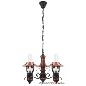 RÁBALUX 7860 Enna 3 ágú függ. E14 3x40W fekete-réz
