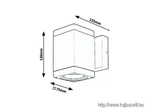 RÁBALUX 7887 Buffalo,kült.f.l.,GU10 1X35W,antracit