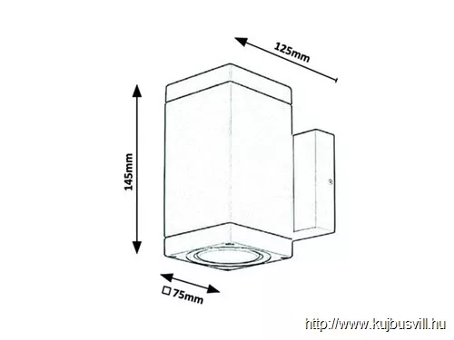 RÁBALUX 7888 Buffalo,kült.f.l.,GU10 2X35W,antracit