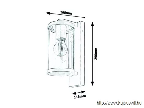 RÁBALUX 7891 Silistra,kült.f.l.,E27 1X60W,antracit
