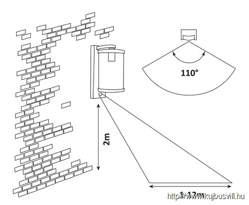 RÁBALUX 7892 Silistra,kült.f.l.,E27 1X60W,ant,szenzor