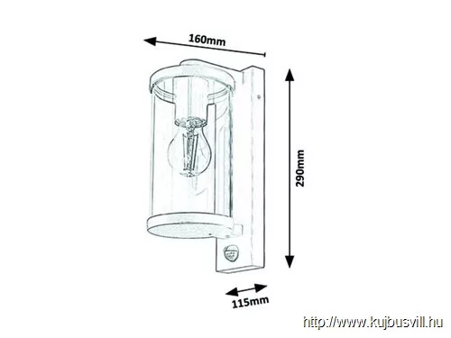 RÁBALUX 7892 Silistra,kült.f.l.,E27 1X60W,ant,szenzor