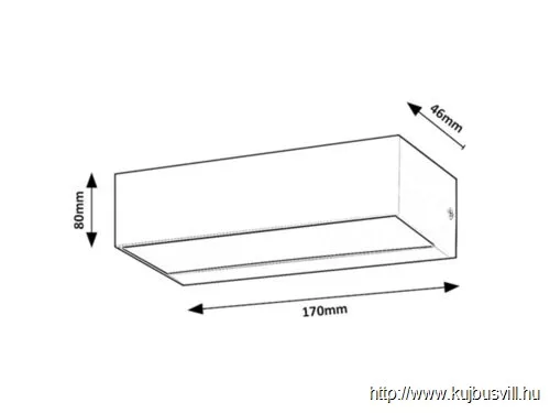 RÁBALUX 7935 Halden,kül.fali,LED 9W,fekete,4000K