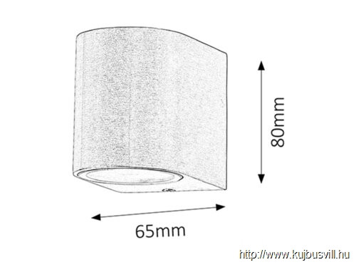 KIFUTÓ RÁBALUX 8020 Chile kült fali  GU10 35W alu IP44