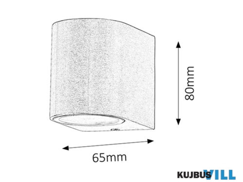 KIFUTÓ RÁBALUX 8020 Chile kült fali  GU10 35W alu IP44