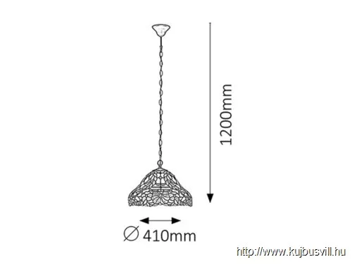 RÁBALUX 8086 Mirella függ D41 E27 2x60W tiffany