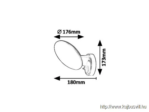 RÁBALUX 8134 Varna, kültéri fali lámpa LED 12W