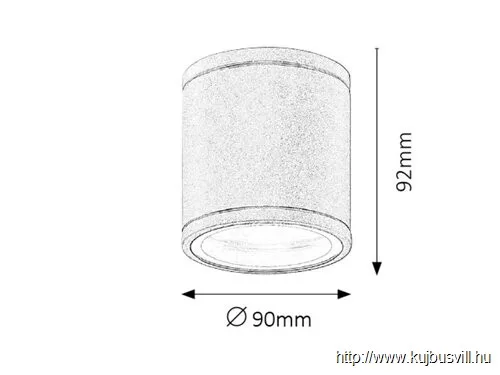 RÁBALUX 8150 Akron kült fali kerek GU10 35WszürkeIP54