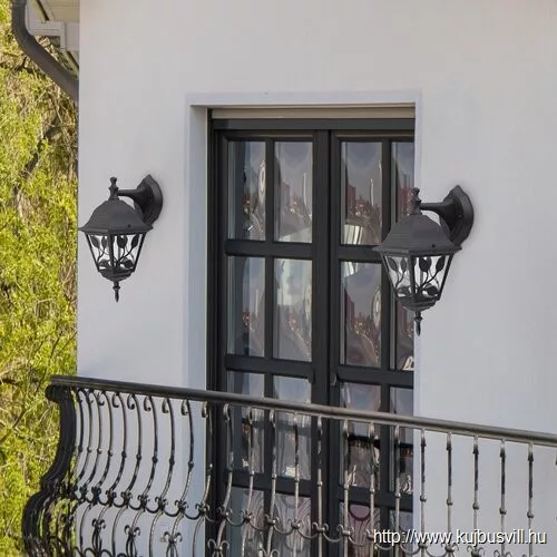 RÁBALUX 8243 Haga kült fali E27 60W, fekete IP44