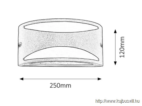 RÁBALUX 8359 Manhattan kült E27 60W m. fekete IP54