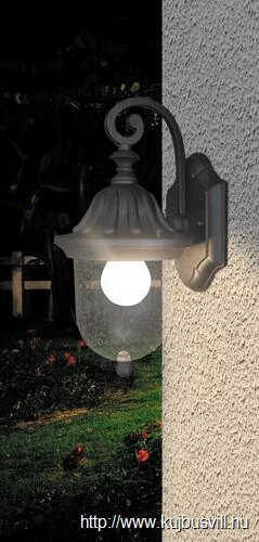 RÁBALUX 8387 Sydney kült fali le E27 60W fekete IP44