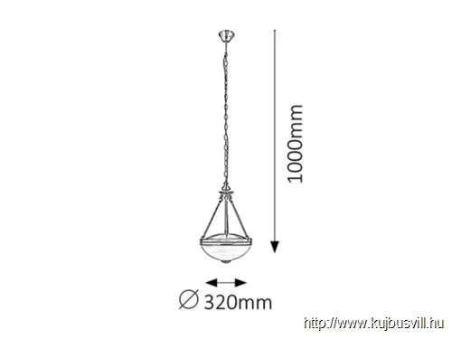 RÁBALUX 8547 Marlene függeszték E27 2x60W bronz