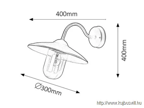 RÁBALUX 8686 Vigo kült fali E27 max 60W matt fkt,feh