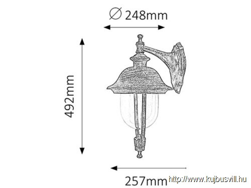 KIFUTÓ RÁBALUX 8696 New York kült fali le E27 100W, a.arany