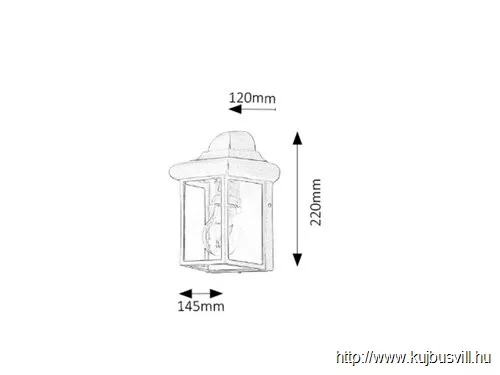 RÁBALUX 8753 Norvich kültér fali E27 60W a.fehér IP44
