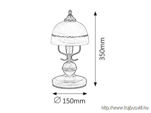 RÁBALUX 8812 Flossi asztali lámpa  E14 40W bronz