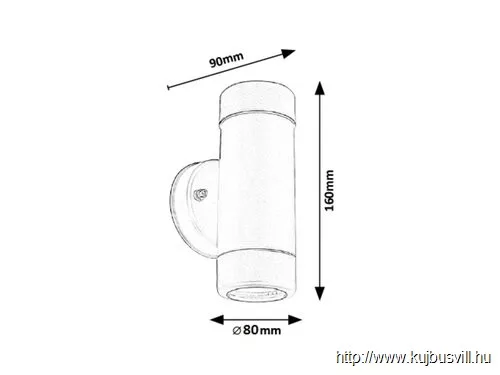 RÁBALUX 8833 Medina,m.fekete,GU10 2XMAX10W
