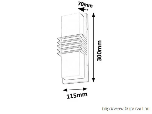 RÁBALUX 8940 Rodez,antracit szürke,LED12W