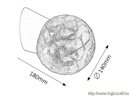 RÁBALUX 2432 Grace fali ferde alj E27 60W kristály