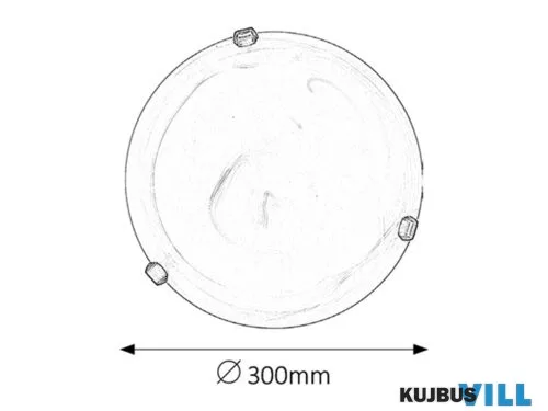 RÁBALUX 3203 Alabastro mennyD30 E27 60Wfehér/bronz