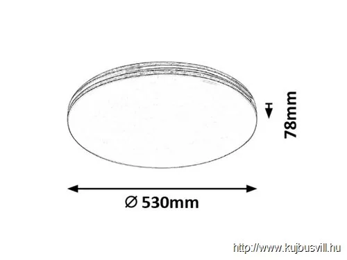 RÁBALUX 3411 Oscar,menny.36W,4000K, D53cm,fehér,króm