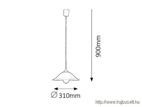 RÁBALUX 3905 Alabastro függ.fix D30 E27 60W fehér