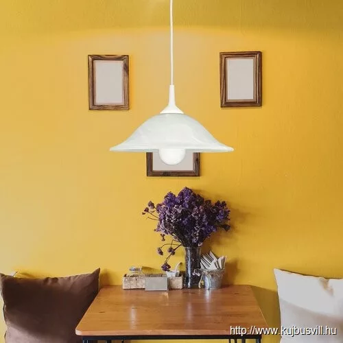 RÁBALUX 3905 Alabastro függ.fix D30 E27 60W fehér