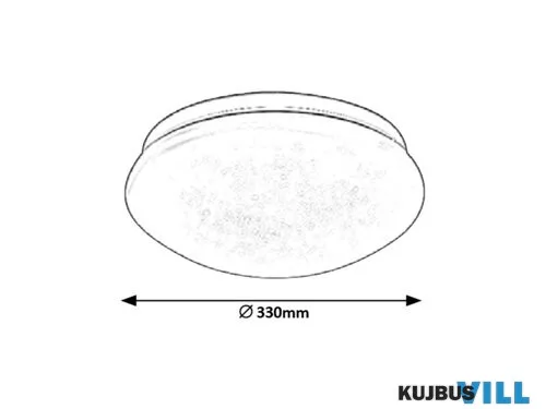RÁBALUX 3937 Lucas,menny18W,4000K,D33cm,csillageffekt