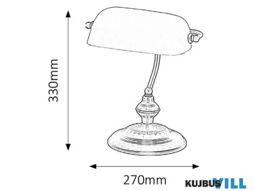 KIFUTÓ RÁBALUX 4037 Bank asztali lámpa, E27 60W, szatin króm