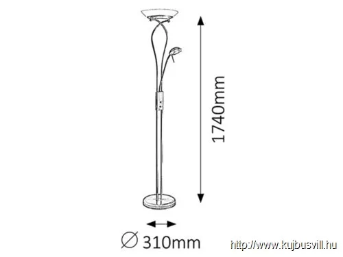 RÁBALUX 4078 Gamma álló, R7s 230W+G9 40W bronz-fehér