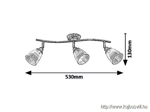 KIFUTÓ RÁBALUX 5017 Martha, spot, E14 3X MAX 40W, hossz