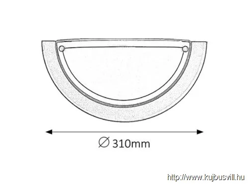 RÁBALUX 5163 Ufo falikarD31 E27 60W fekete opál